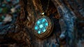 The amulet for protection against dark forces and negativity. Magical glow Royalty Free Stock Photo