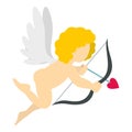 Amur or Cupid icon isolated Royalty Free Stock Photo