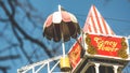 Amusement park attraction, Review from the Ferris wheel,, Krestovsky island, Saint-Petersburg 10 april 2018 Royalty Free Stock Photo