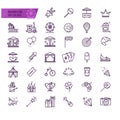 Amusement park, attraction vector icons