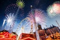 Amusement park at the center of Amsterdam at night. Royalty Free Stock Photo