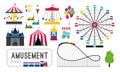 Amusement park elements Royalty Free Stock Photo