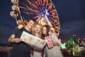 Amusement Park Friends Enjoyment Lifestyle Concept Royalty Free Stock Photo