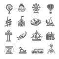 Amusement Park Icons Set