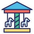 Amusement park Isolated Vector Icon which can easily modify or edit Royalty Free Stock Photo
