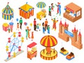 Amusement Park Isometric Set