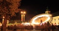 Amusement park in Large Square, Sibiu, Romania Royalty Free Stock Photo