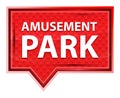 Amusement Park misty rose pink banner button