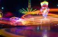 Amusement park at night Royalty Free Stock Photo