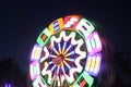 Amusement park at night - ferris wheel in motion