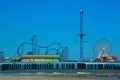 Amusement park pier at Galveston, Texas, USA Royalty Free Stock Photo