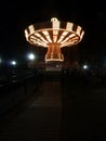 Amusement Park Ride at Night Royalty Free Stock Photo