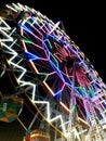 Amusement park rides night view Royalty Free Stock Photo
