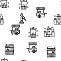 Amusement Park Seamless Pattern Vector Royalty Free Stock Photo