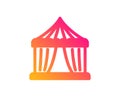 Amusement park tent icon. Circus sign. Vector