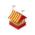 Amusement park tent isometric 3D element