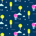 Amusement park vector pattern illustration.