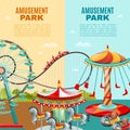 Amusement Park Vertical Banners