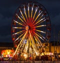 Amusement park. Wheel Royalty Free Stock Photo