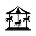 Amusement ride Glyph Style vector icon which can easily modify or edit
