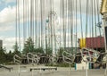 Amusement rides do not work in the park of the city of Volgograd. Coronavirus pandemic. Russia