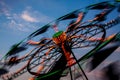 Amusement Rides with Movement Blur at the local County Fair, USA Royalty Free Stock Photo