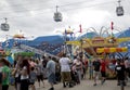 Amusement rides was crowd at Dallas Fair Park Royalty Free Stock Photo