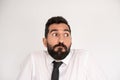 Amusing bearded man making funny face Royalty Free Stock Photo