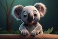 Caqrtoon of a cute Australian koala.