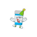 Amusing Clown medical bottle cartoon character mascot style