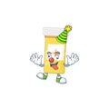 Amusing Clown medicine bottle cartoon character mascot style