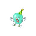 Amusing Clown staphylococcus aureus cartoon character mascot style