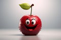 Amusing Funny cherry character. Smiling fruit art