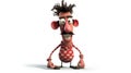 Amusing Funny Single Character, on White Isolated Background,