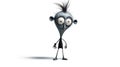 Amusing Funny Single Character, on White Isolated Background,