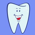 Amusing healthy cartoon tooth