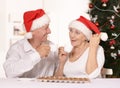 Amusing old couple Royalty Free Stock Photo