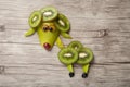 Amusing sheep made of fruits