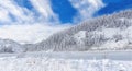 Amut Lake - Alpine landslide lake located in the Solnechny District of the Khabarovsk Kray, Russia . Beautiful taiga