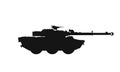 Amx-10rcr tank destroyer. maneuver combat vehicle. vector image for military concepts, infographics and web design