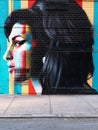 Amy Winehouse graffiti on the wall in New York City Royalty Free Stock Photo