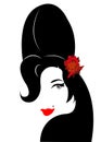 Amy Winehouse - minimalist version, vector portrait of jazz singer Royalty Free Stock Photo