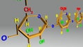 Amylopectin structure Royalty Free Stock Photo