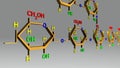 Amylopectin structure Royalty Free Stock Photo