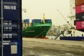 AmÃÂ©lie Borchard container ship anchored at port