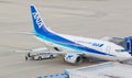 ANA aircraft in Chubu Centrair International Airport Japan Royalty Free Stock Photo