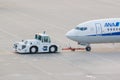 ANA aircraft in Chubu Centrair International Airport Japan Royalty Free Stock Photo