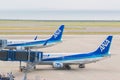 ANA aircraft in Chubu Centrair International Airport Japan Royalty Free Stock Photo