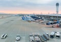 ANA aircraft in Chubu Centrair International Airport Japan Royalty Free Stock Photo