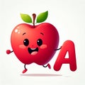 Ana appel clipart and letter A